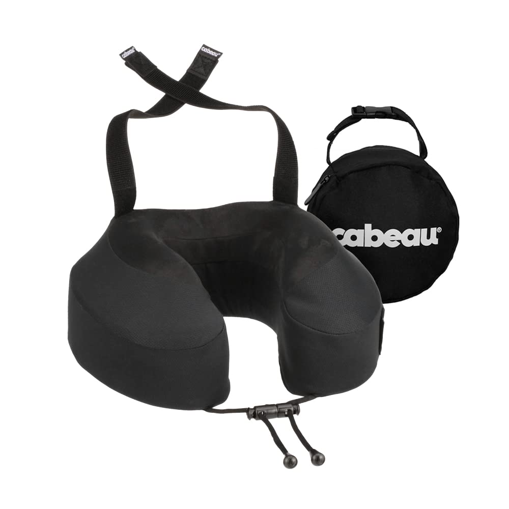 Cabeau Evolution S3 Memory Foam Travel Pillow with Seat Straps