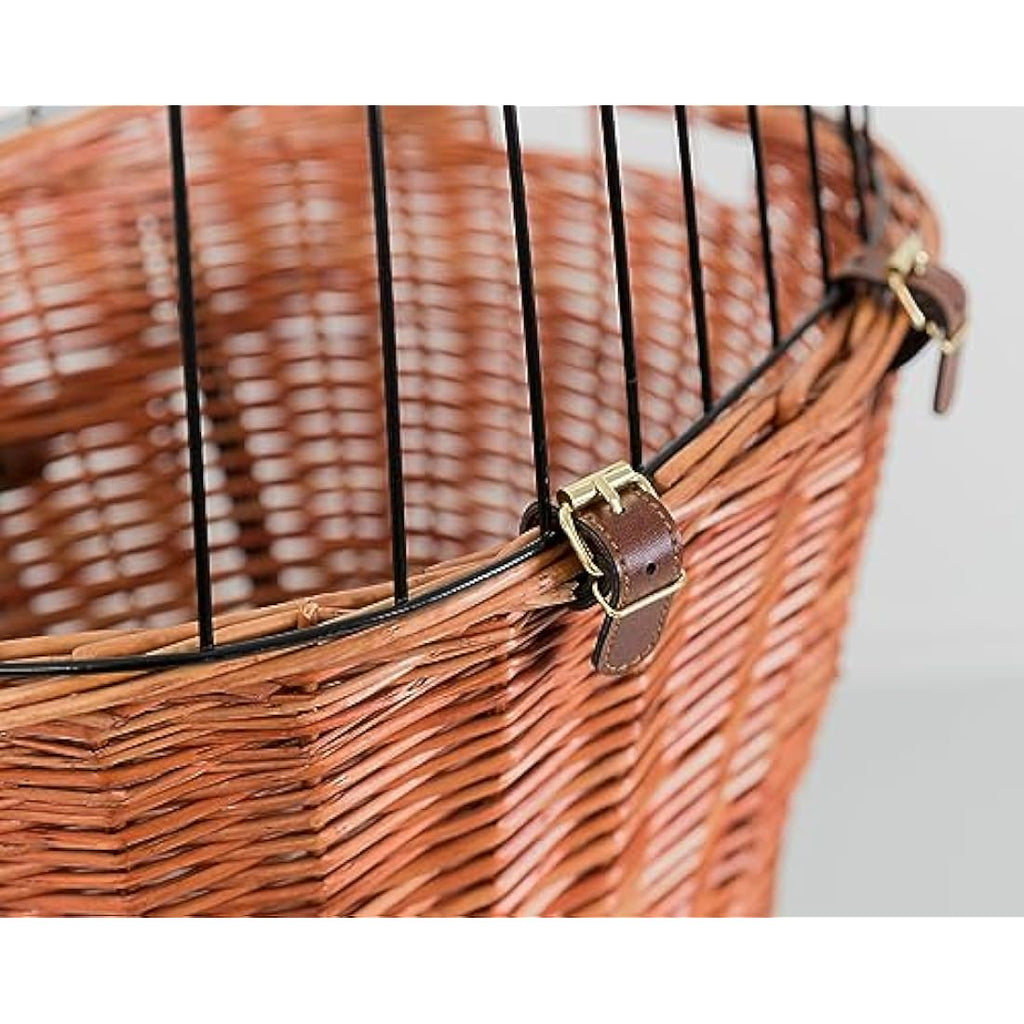 Trixie Willow Front Dog Bike Basket with Grid - Natural - 44x48x33cm
