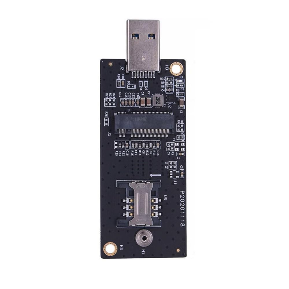 xiwai M.2 Key-B to USB 3.0 Riser Card Adapter with SIM Slot for 5G LTE