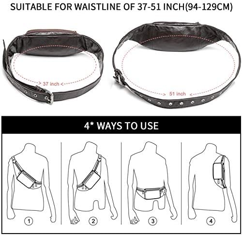 Jolof Store Men's Leather Waist Pack – Waterproof Business Sling Bag