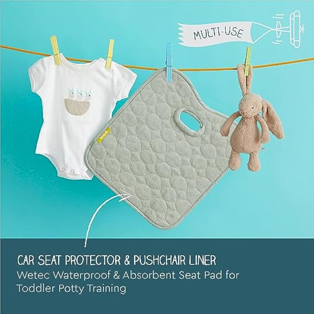 Koo-Di Oopsie Do Do Waterproof Car Seat Protector & Pushchair Liner - Grey