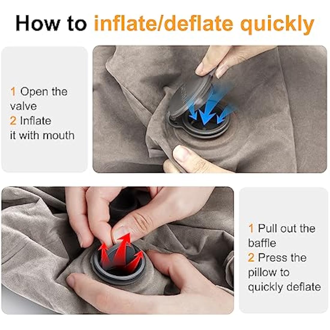 Jolof Store Inflatable Travel Foot Rest - Adjustable Kids Airplane Bed, 2 Pack