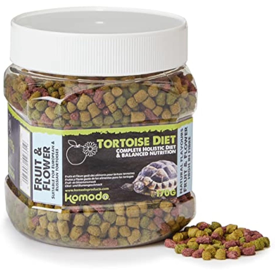 Komodo Fruit and Flower Tortoise Diet – Holistic High Fibre Food 170g