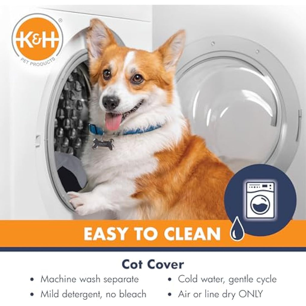 K&H Pet Products Cooling Elevated Dog Bed – Breathable Mesh Cot