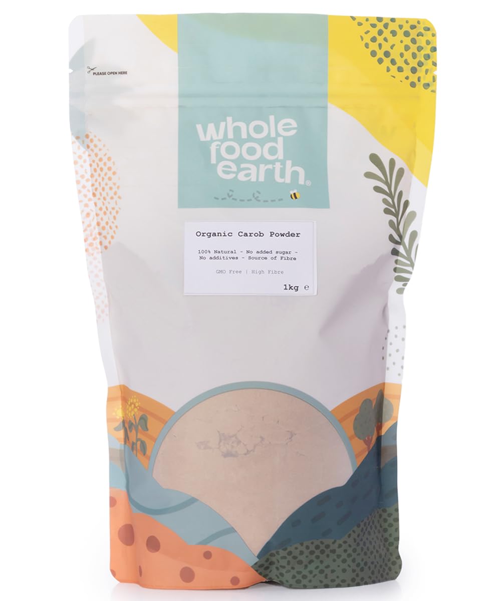 Wholefood Earth Organic Carob Powder – 1kg Vegan Cocoa Substitute