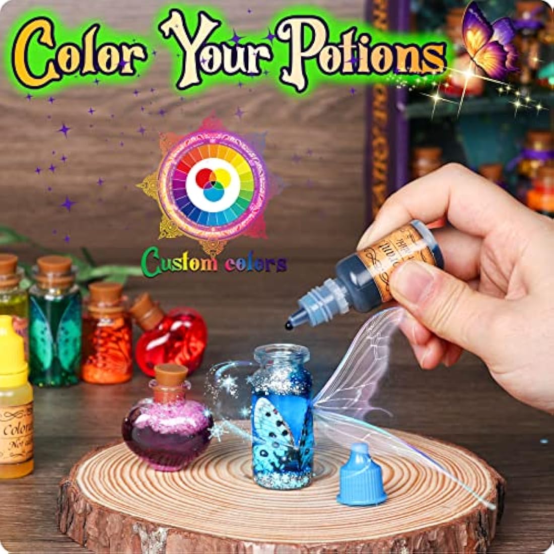 Jolof Store DIY Fairy Potions Craft Kit - 20 Magical Wizard Bottles
