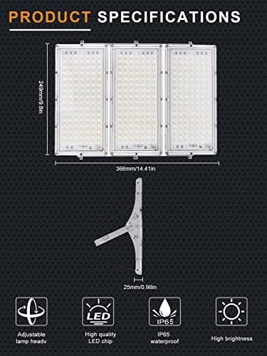 Ankishi 300W LED Flood Light | 30000LM IP65 Waterproof Security Light