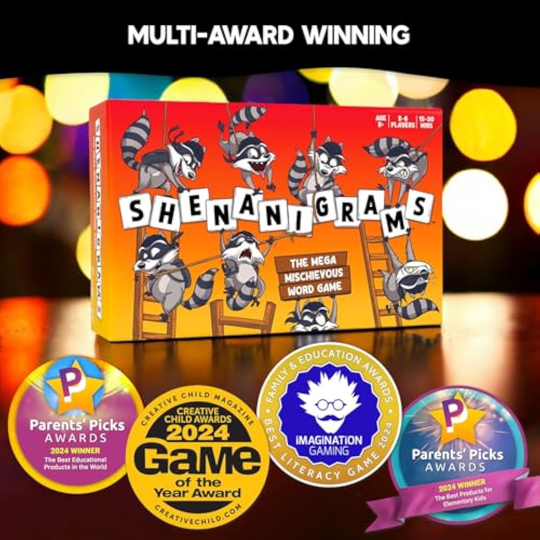 Shenanigrams Word Game – Fast Family Party Game for Kids and Adults