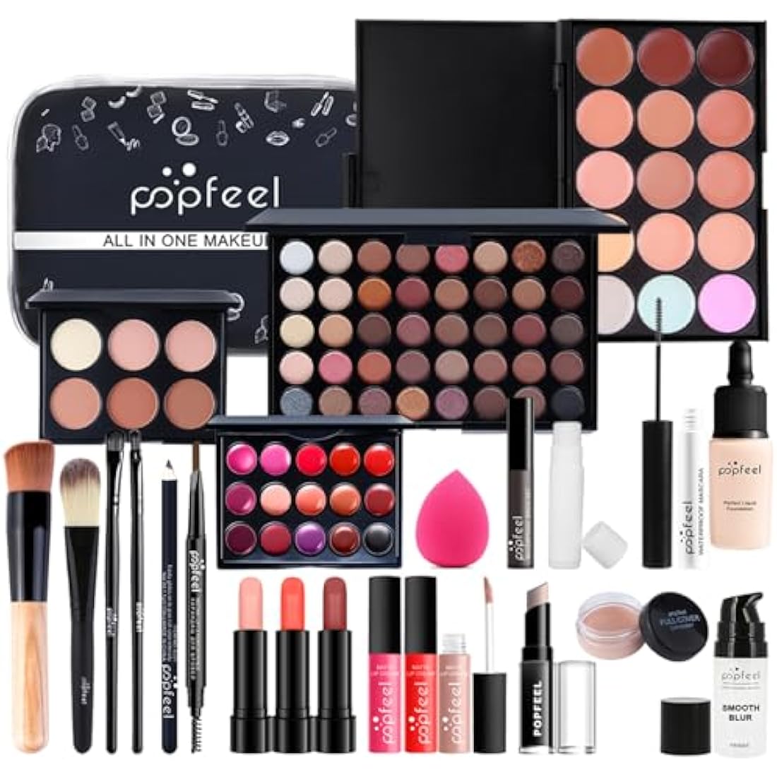 CHSEEA All-in-One Makeup Gift Set – Complete Starter Kit with Cosmetic Bag