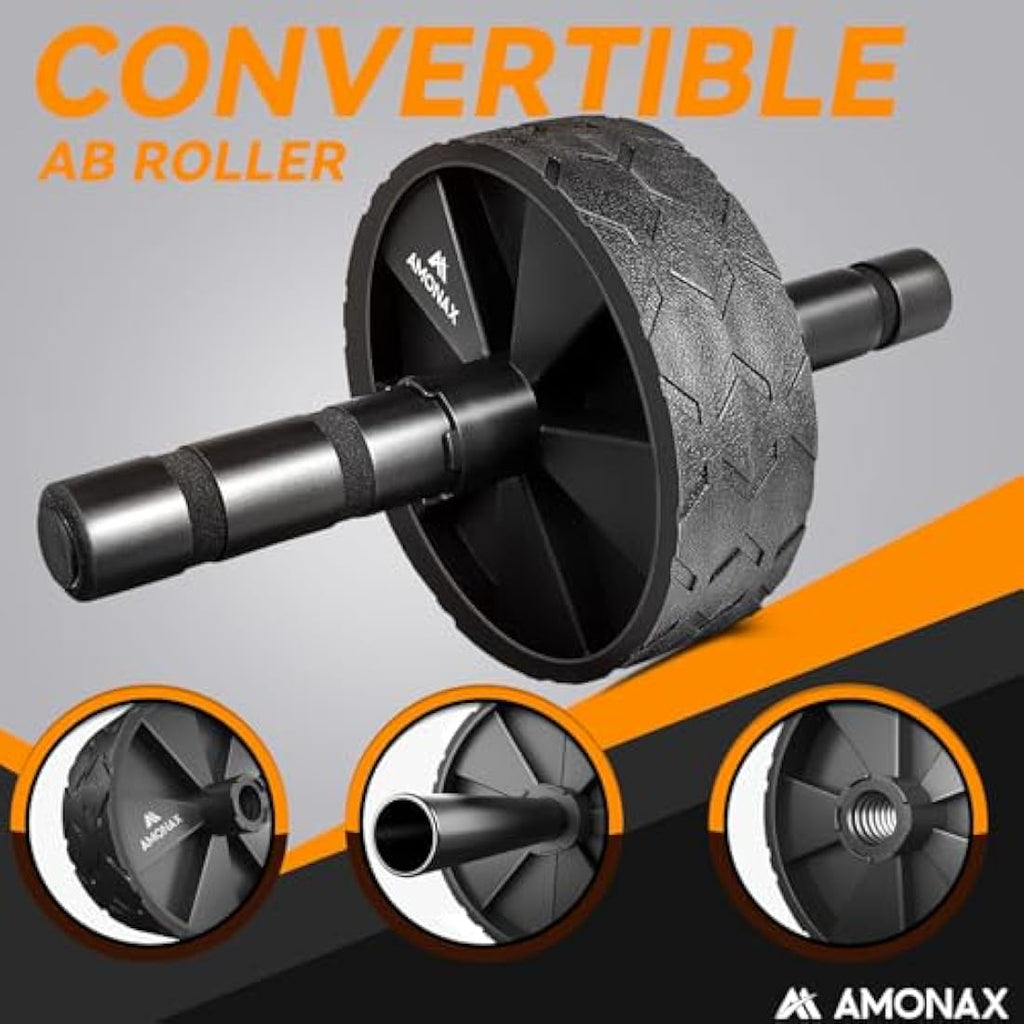 Amonax Convertible Ab Roller Wheel and Home Gym Fitness Equipment Set