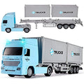 HERSITY 1:50 Friction Powered Container Truck Toy with Lights & Sounds
