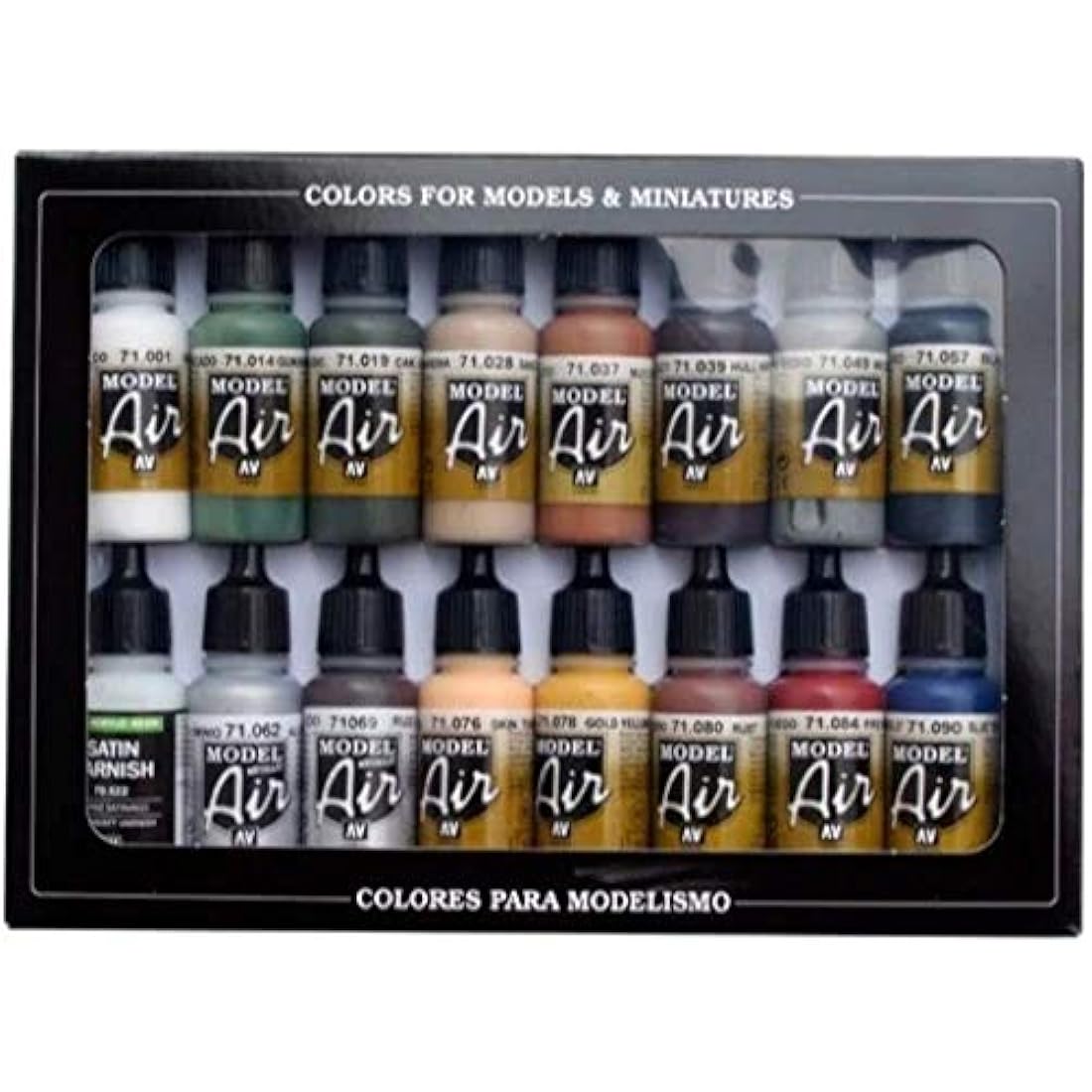 Vallejo Model Air Railway Colors Europe Set - 16 Acrylic Paints (17ml)