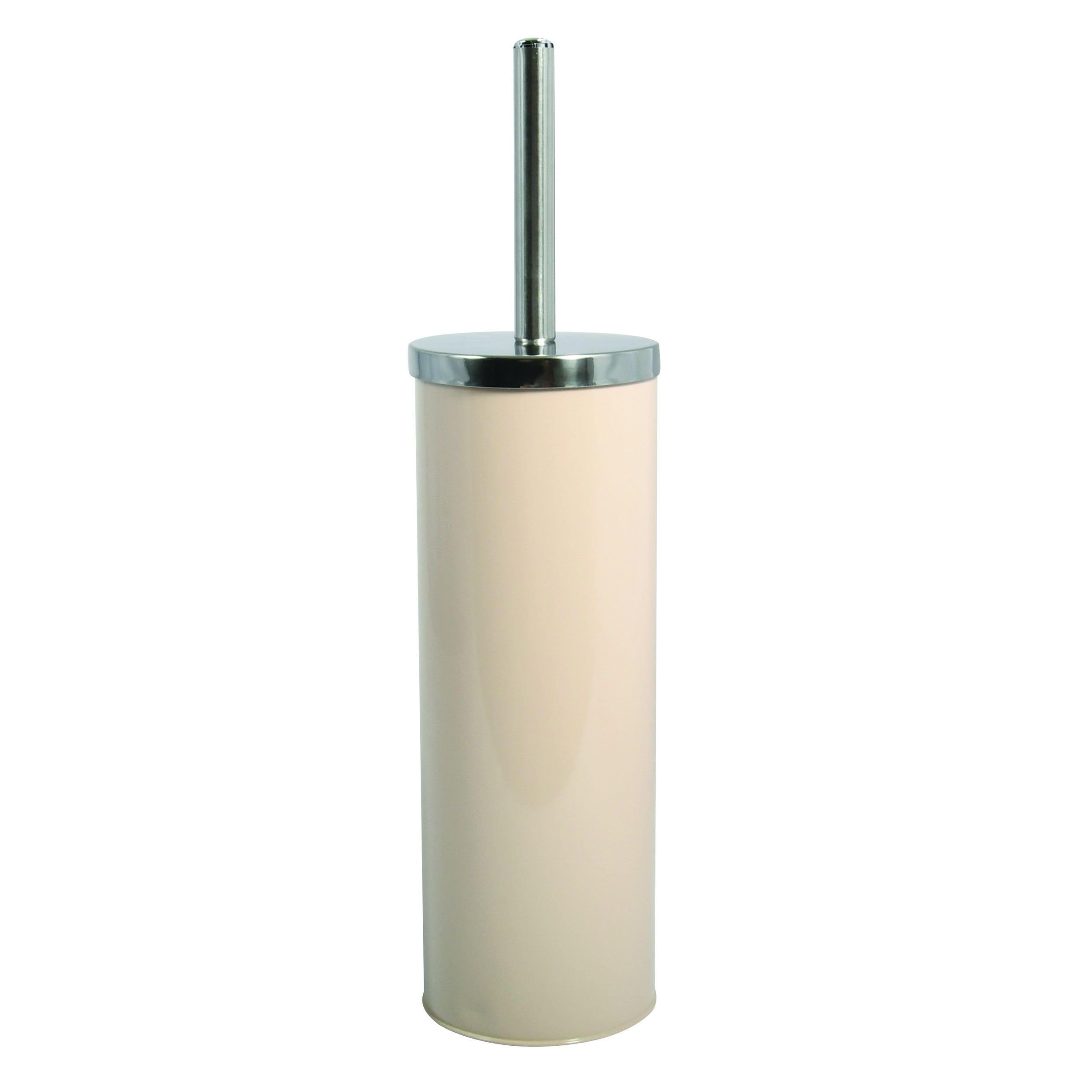 MSV Miami Stainless Steel Toilet Brush – Beige Bathroom Set, 30cm