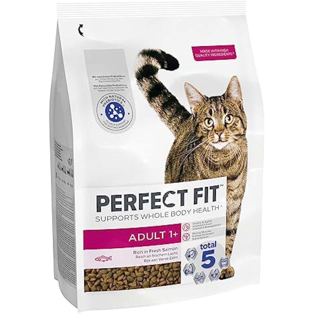 Perfect Fit Adult 1+ Dry Cat Food | Rich in Salmon | 3 x 2.8kg Bags