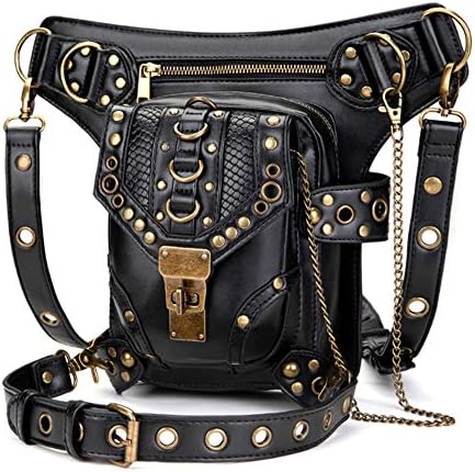 Punk Tactical Drop Leg Bag – Black Utility Waist Pack