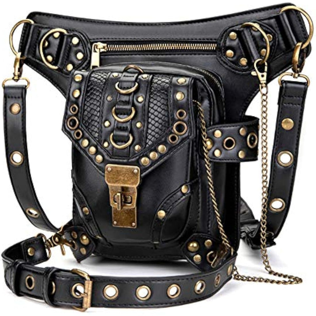 FiveloveTwo Tactical Drop Leg Bag | Steampunk Waist Pack & Messenger