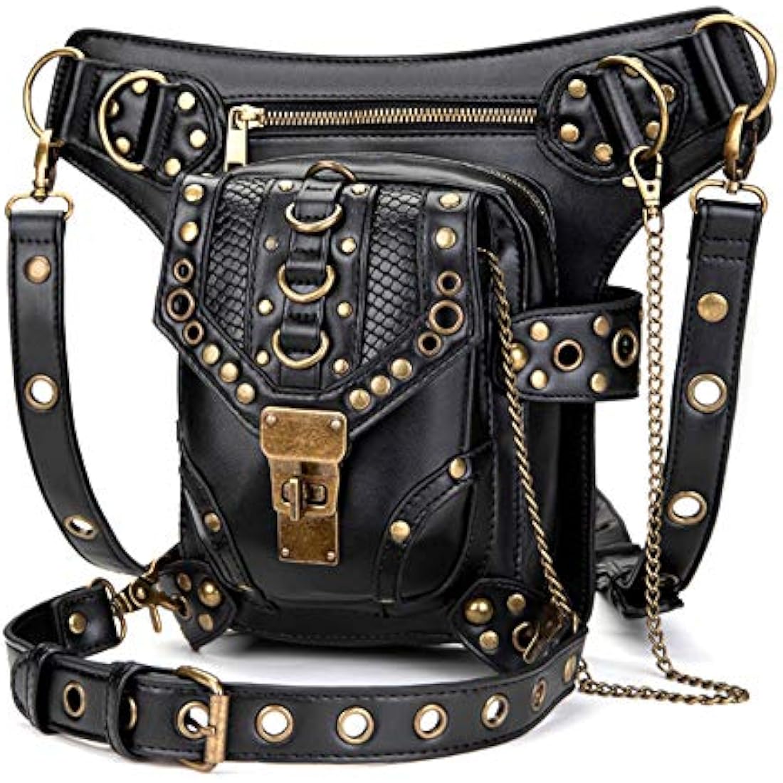 FiveloveTwo Tactical Drop Leg Bag | Steampunk Waist Pack & Messenger