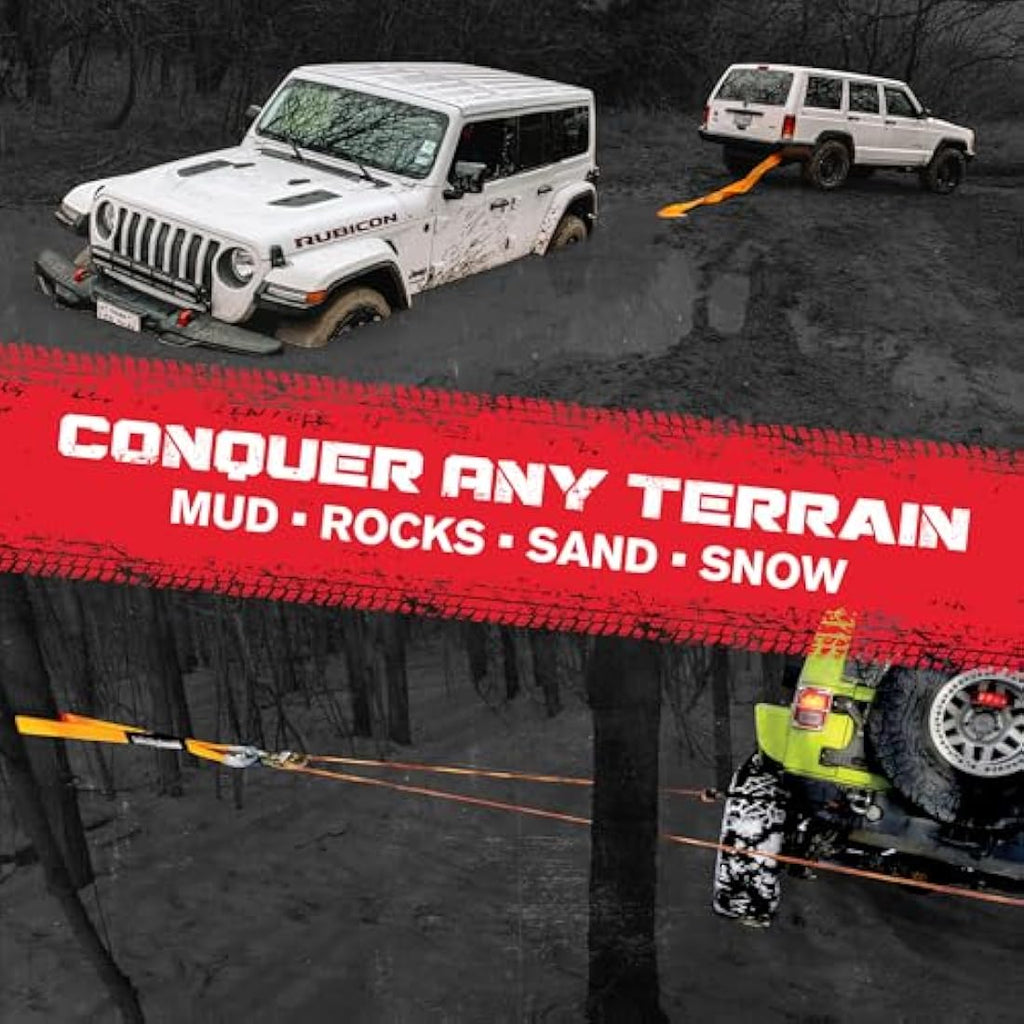 GearAmerica Tree Saver Winch Strap | 35,000 lbs Heavy Duty Towing Rope