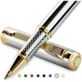 Scriveiner Silver Chrome Rollerball Pen | Gold Plated Luxury Pen