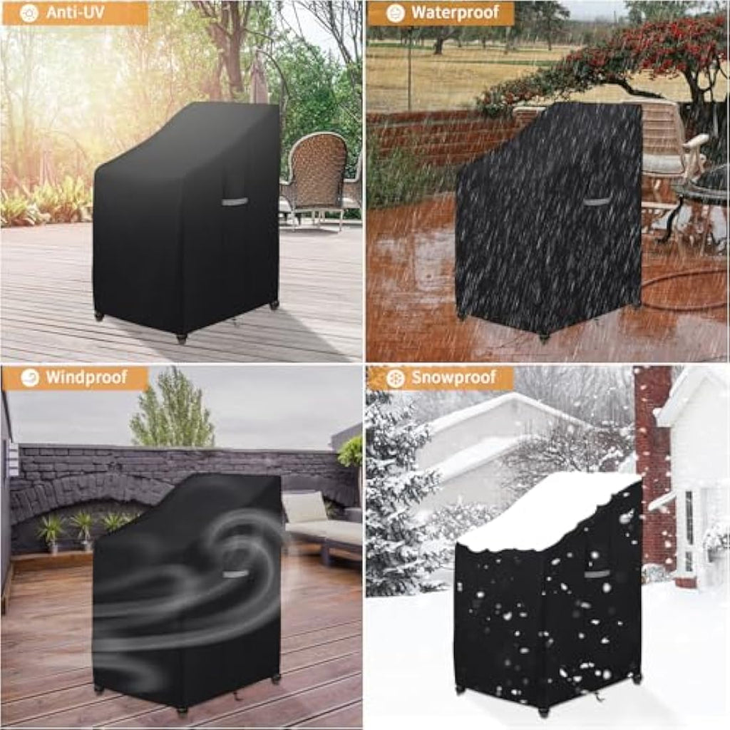 Dokon Waterproof Garden Stacking Chair Cover – Heavy Duty Oxford Fabric