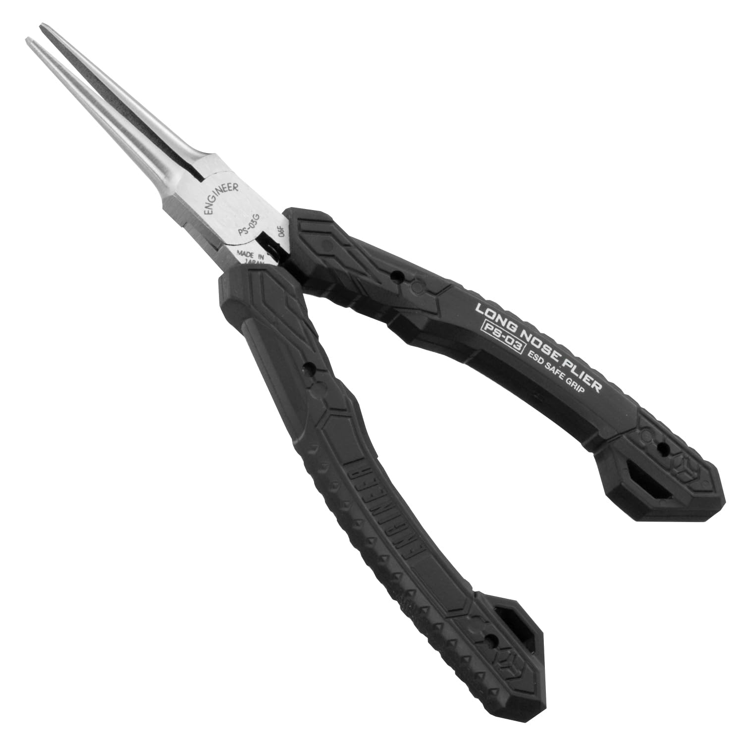ENGINEER PS-03 Precision Long Nose Pliers | ESD Safe Carbon Steel