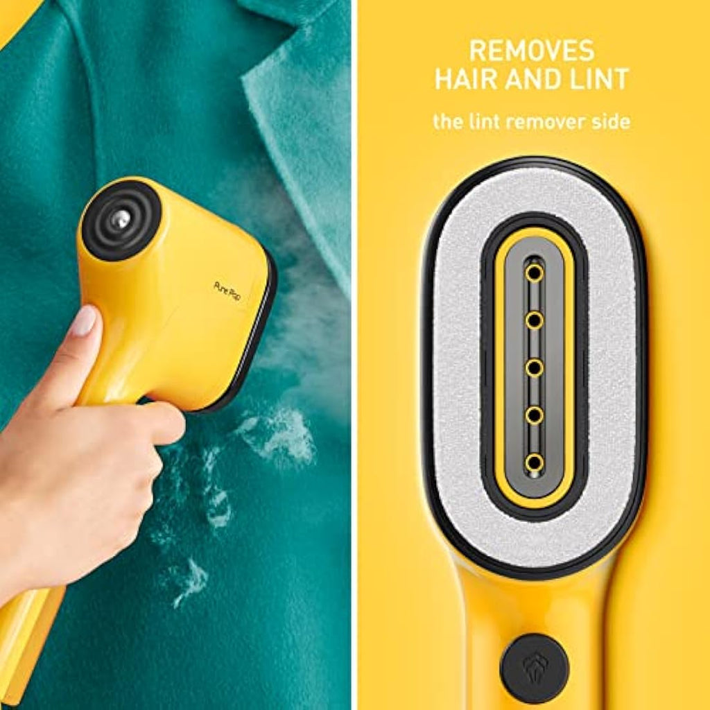 Tefal Pure Pop Handheld Clothes Steamer – Slim Travel Garment Steamer, Yellow