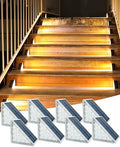 Asteria Solar Step Lights – 8 Pack IP67 Waterproof 13 LED Warm White