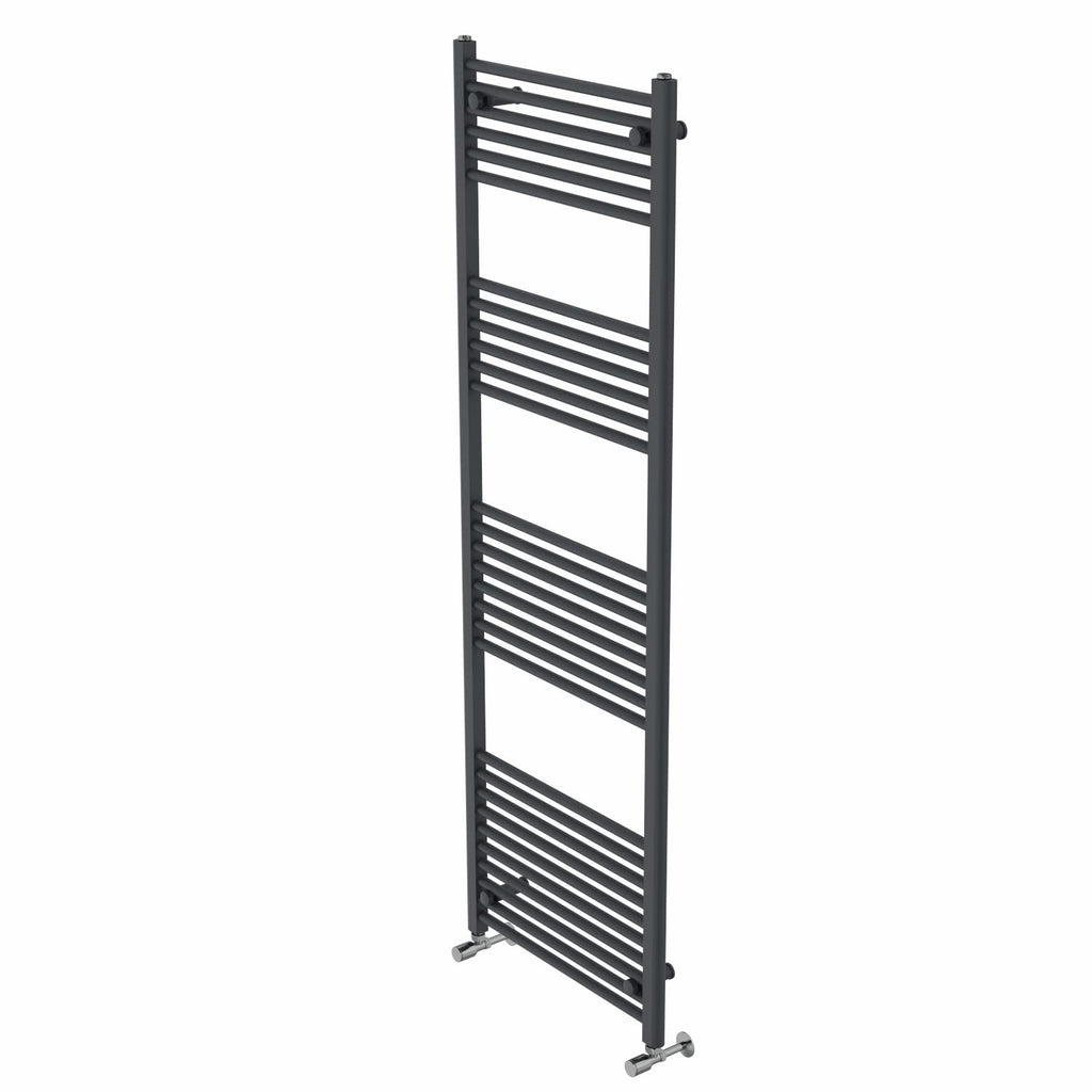 Warmehaus Straight Bathroom Heated Towel Rail Warmer 1800x600mm Anthracite