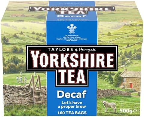 Yorkshire Tea Decaf - Bulk 960 Tea Bags (6 Boxes of 160) - Black Tea