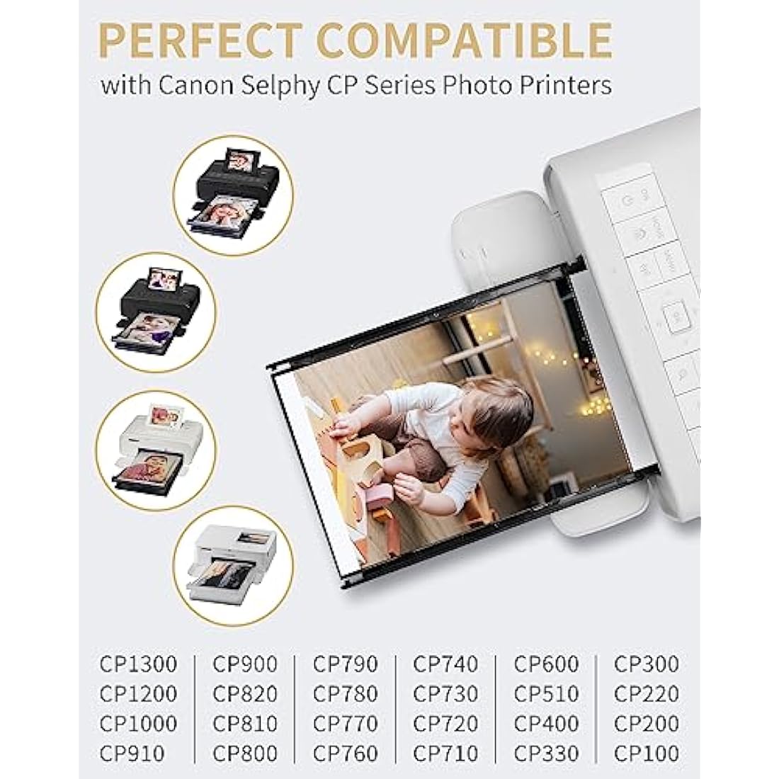 Jolof Store KP-108IN Ink and Paper Set for Canon Selphy CP1300 | 108 Sheets