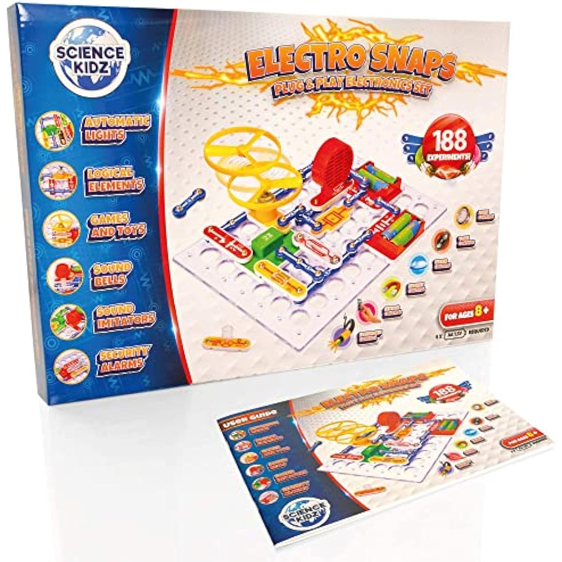 Science Kidz Electronics Kit | 188 STEM Experiments for Kids Age 5-10