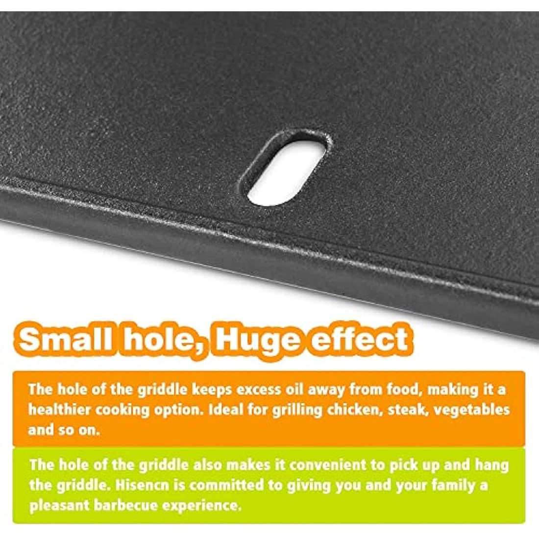 GFTIME Cast Iron Griddle Plate for Landmann Triton 2 & Miton 4 – 43.4x23.6cm