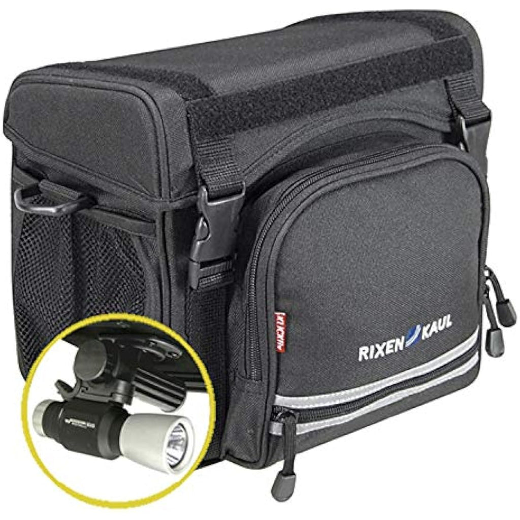 KLICKfix Allrounder Handlebar Bag – Black Bike Storage with Card Slot