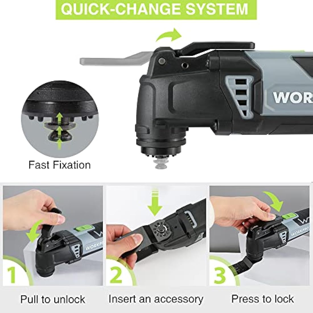 WORKPRO 300W Oscillating Multi Tool Kit | 7 Speeds with 17pc Accessories