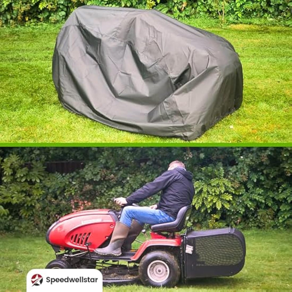 Speedwellstar Heavy Duty Waterproof Ride-On Lawn Mower Cover – 600D