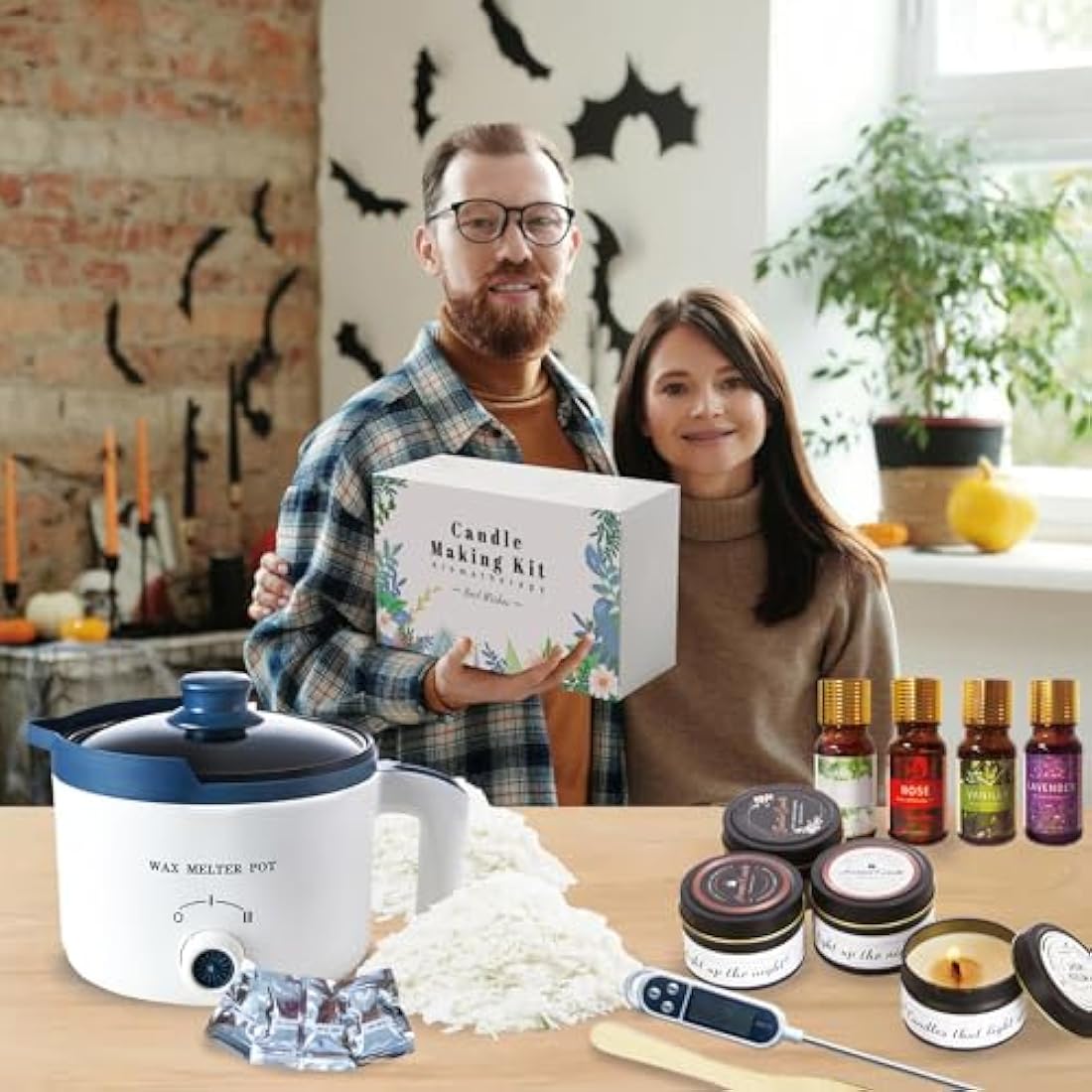 Soy Wax Candle Making Kit with Electric Wax Melter - 2lb