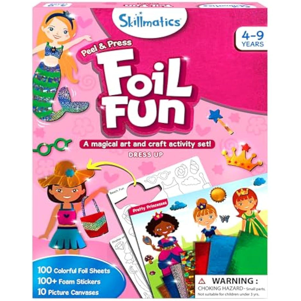 Skillmatics Foil Fun Dress Up | Mess-Free Foil Art & Craft Kit for Kids
