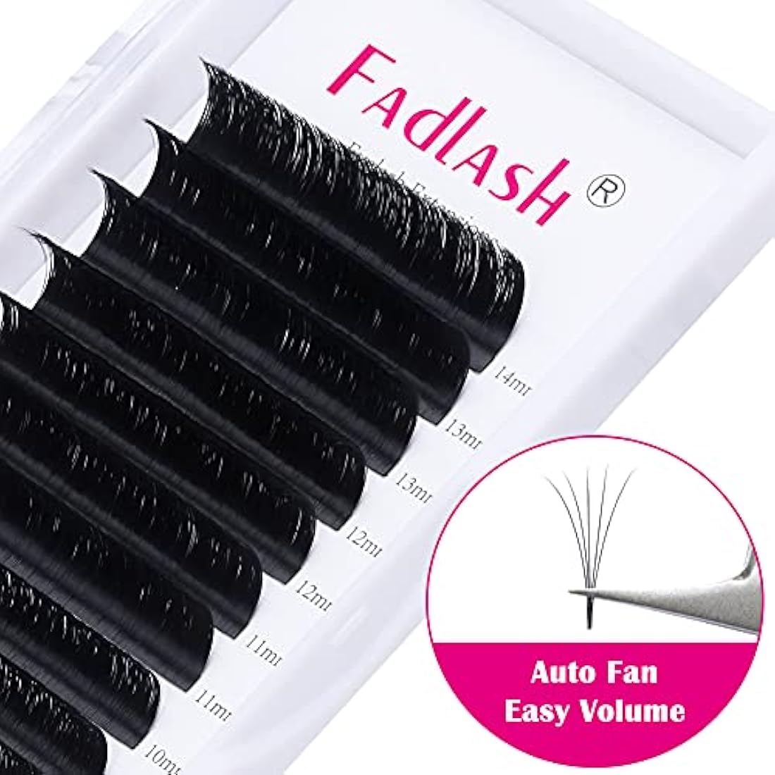 Fadlash Easy Fan Lashes | D Curl 0.07mm Russian Volume Extensions