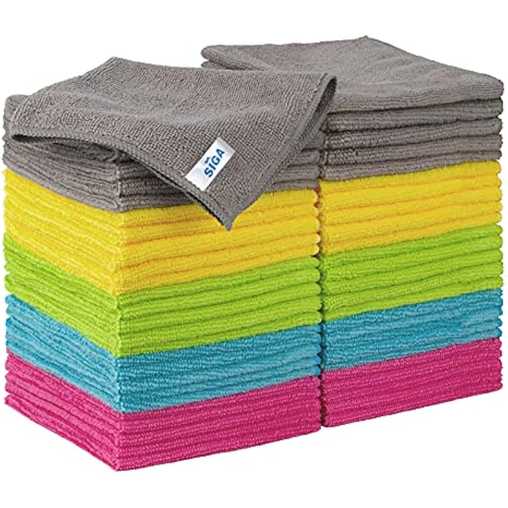 MR.SIGA Microfiber Cleaning Cloths | All-Purpose Towels, 50 Pack