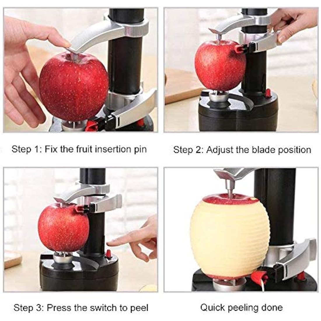 AIHANCH Electric Potato Peeler - Automatic Fruit Peeler with 3 Blades