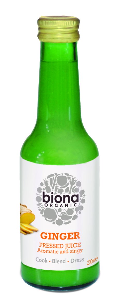 Biona Organic Ginger Pressed Juice - 200ml (Pack of 3) -