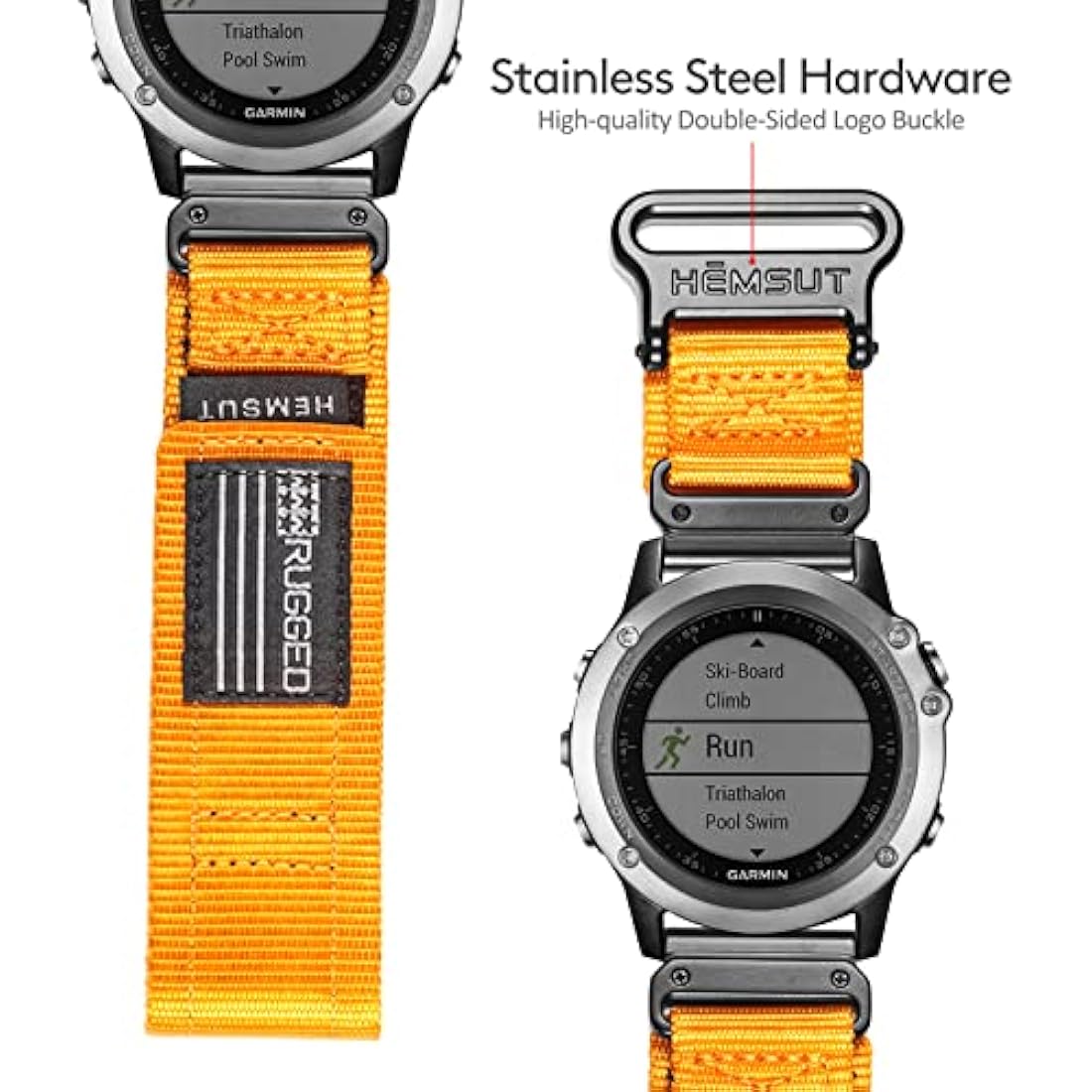 Nylon Sport Watch Band for Garmin – Woven Buckle Strap