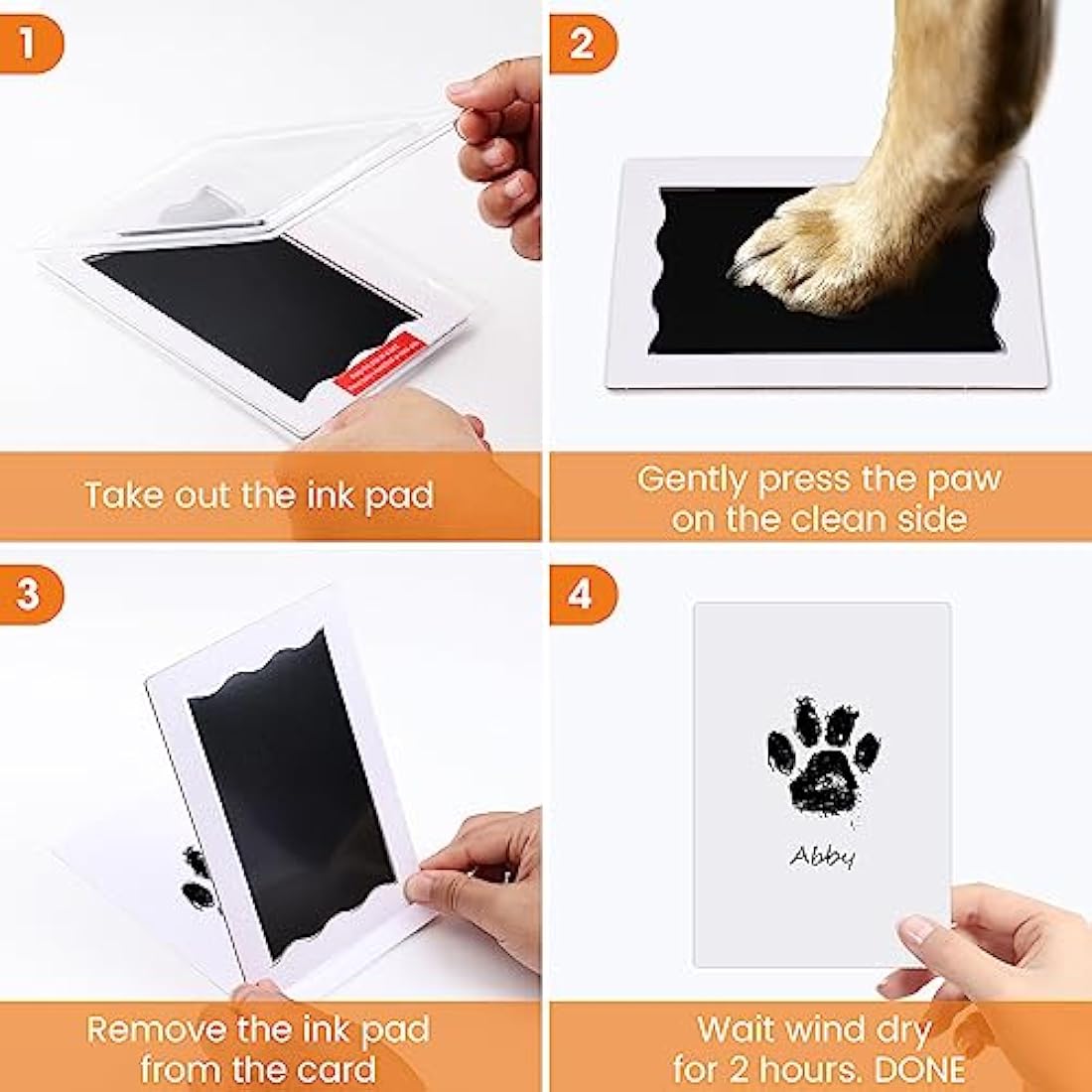 Jolof Store Inkless Paw Print Kit – Baby Handprint and Footprint Set