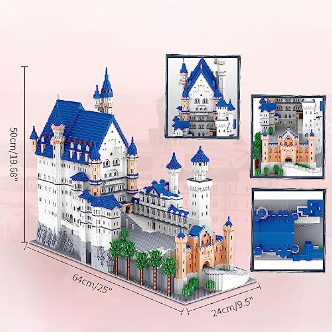 LULUFUN Neuschwanstein Castle Mini Building Block Kit | 11810 Pieces