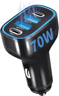 70W USB C Car Charger – 4 Port PD 35W & QC3.0 Fast Adapter