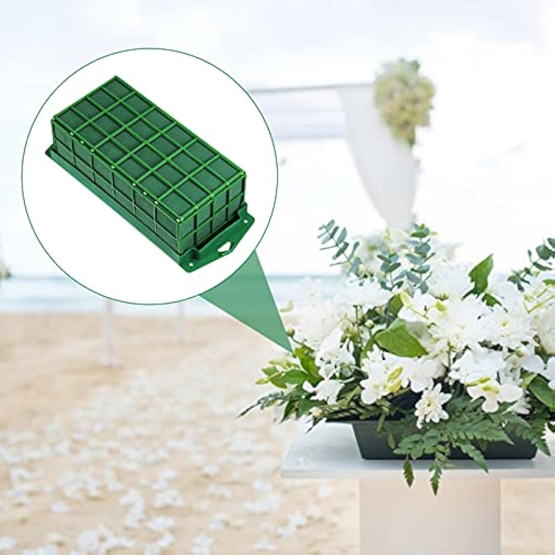Deruaku Floral Foam Cage Holder for Fresh Flower Arrangements, 11.6 Inch