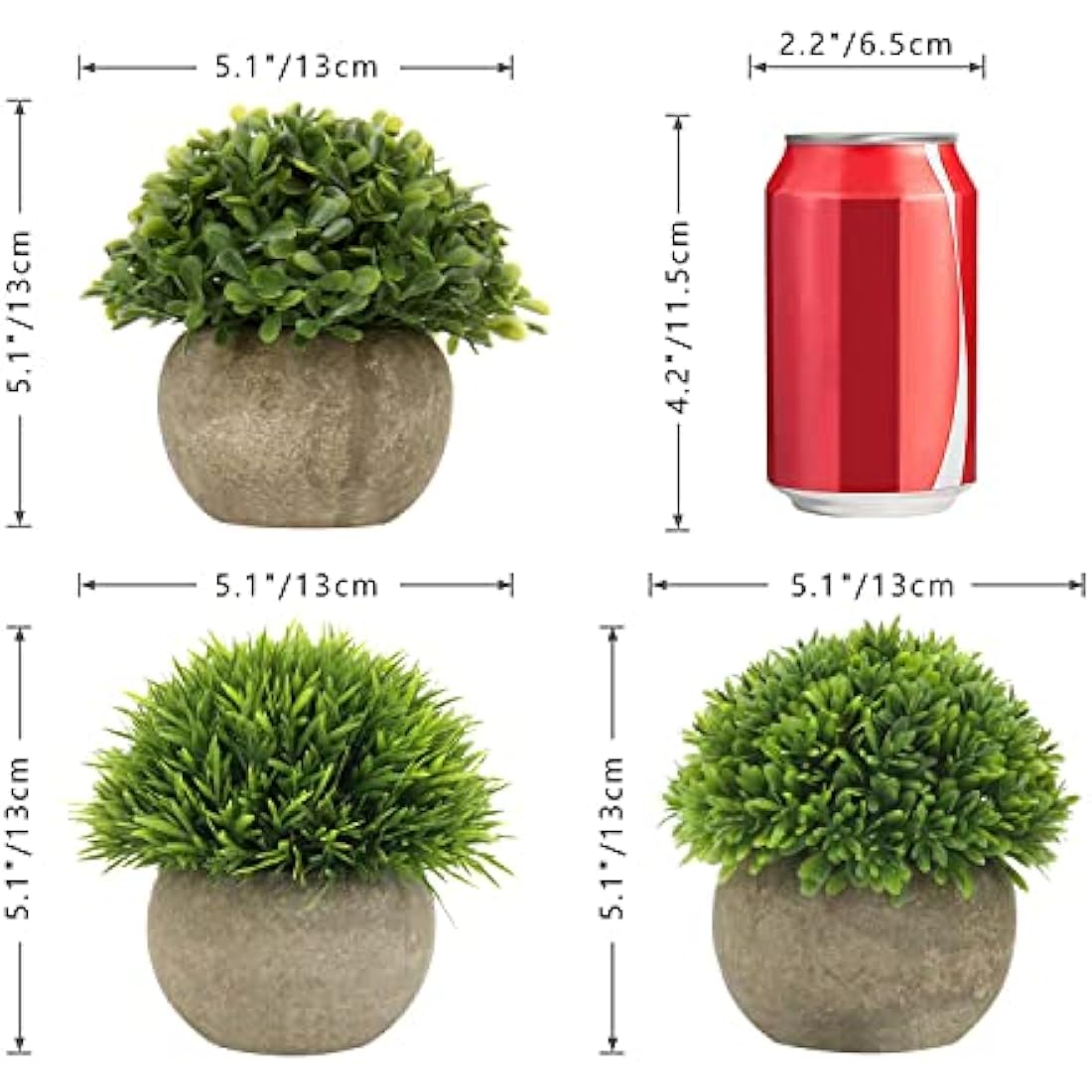 Jolof Store 3-Piece Artificial Potted Plants – Realistic Faux Greenery