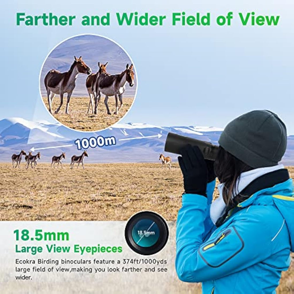 Ecokra 12x42 HD Binoculars – High Power Waterproof Optics for Bird Watching