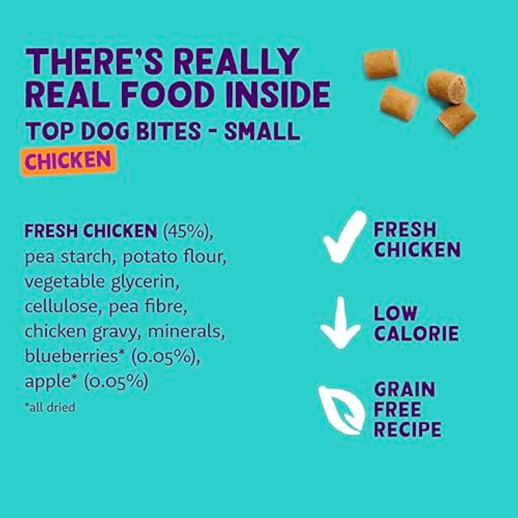 Edgard & Cooper Chicken Dog Bites – Grain Free High Protein Treats (15x50g)