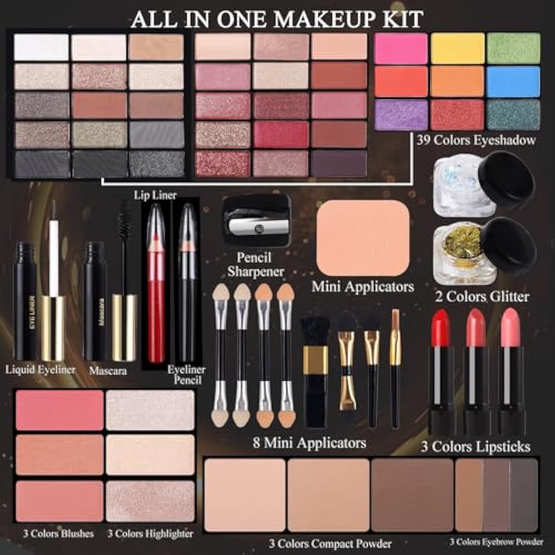 Professional Makeup Kit - 60 Color All-in-One Cosmetic Set